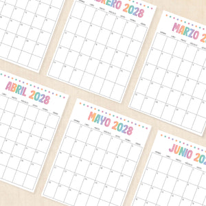 calendario 2028 para imprimir