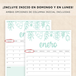 calendario 2028 para imprimir