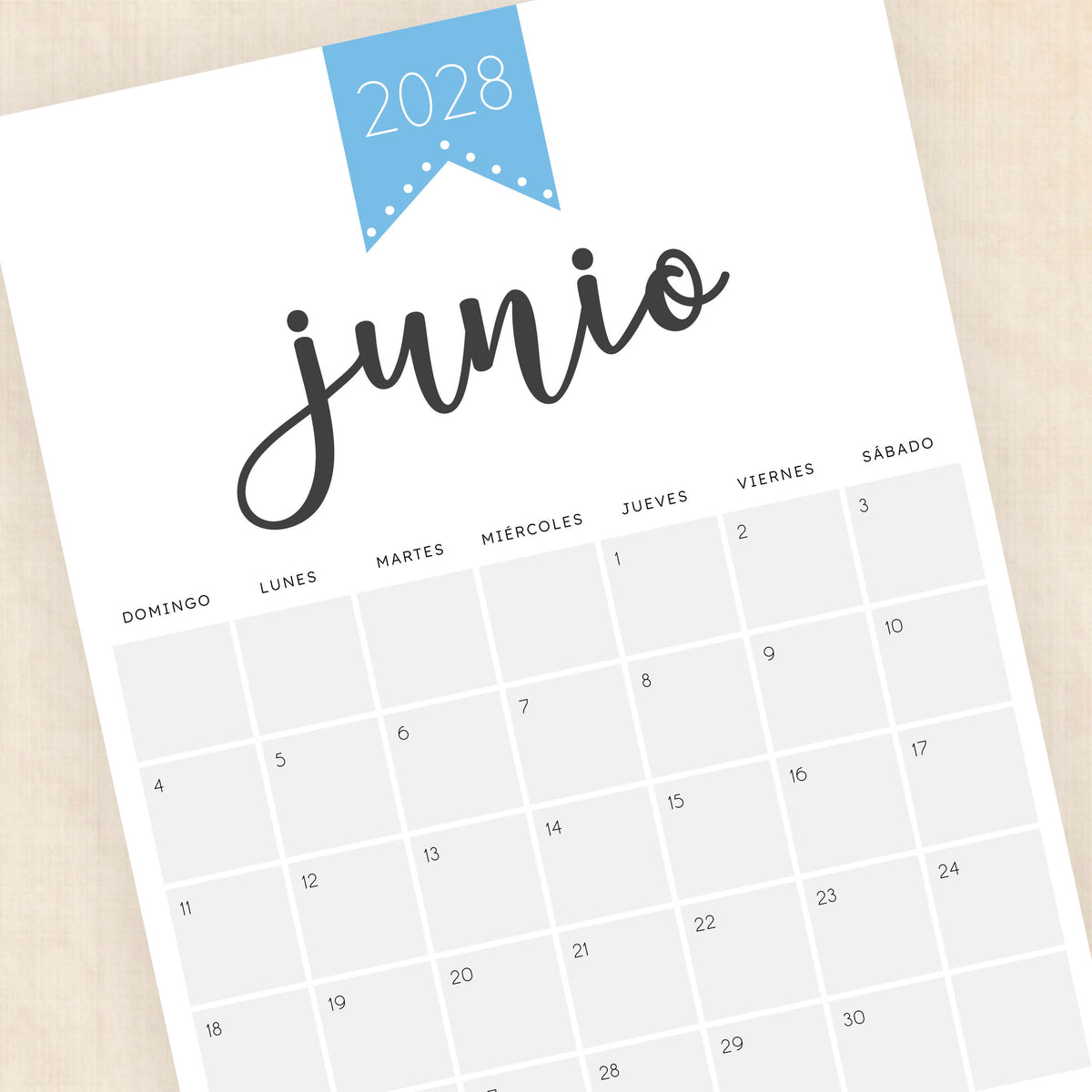 calendario 2028 para imprimir