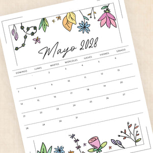 calendario 2028 para imprimir