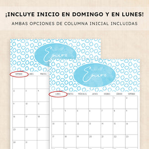 calendario 2028 para imprimir