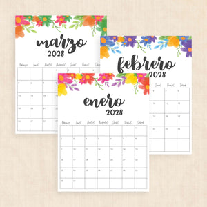 calendario 2028 para imprimir