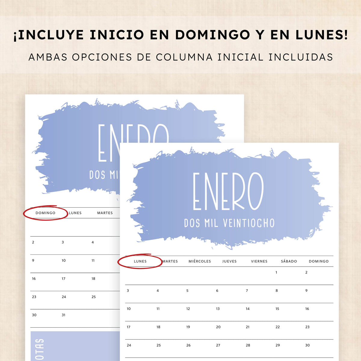 calendario 2028 para imprimir