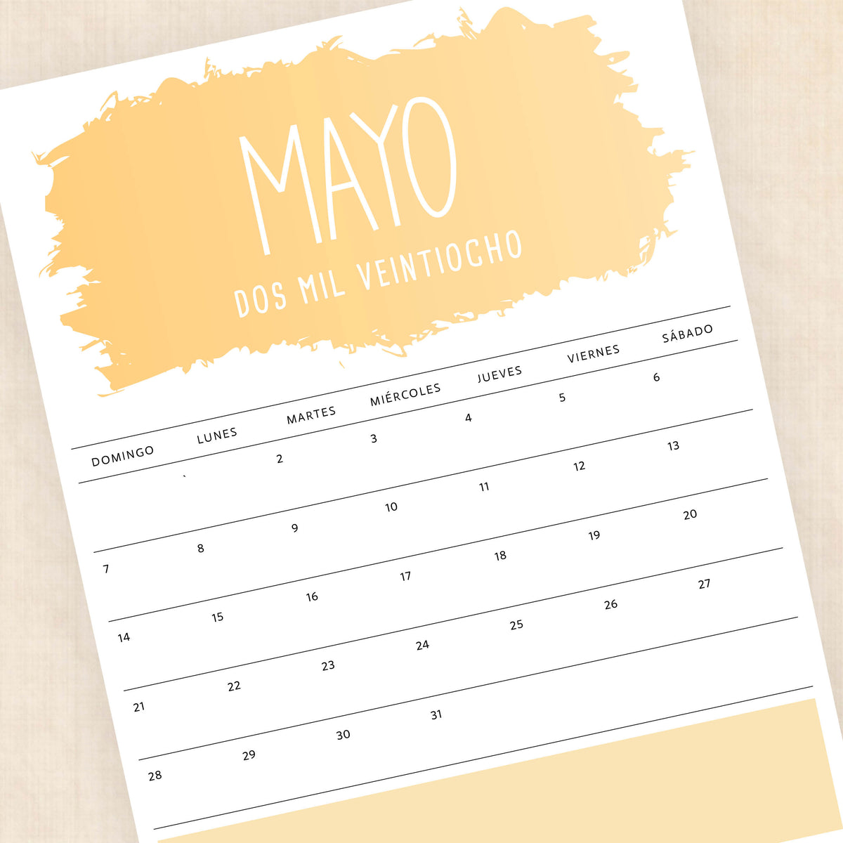 calendario 2028 para imprimir