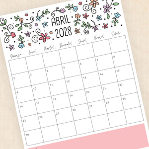 calendario 2028 para imprimir