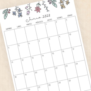 calendario 2028 para imprimir