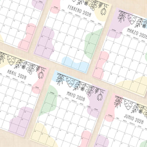 calendario 2028 para imprimir