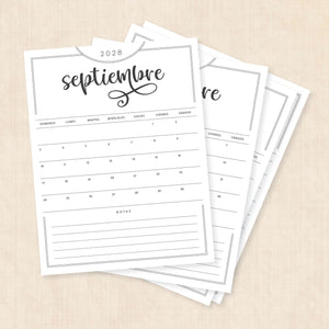 calendario 2028 para imprimir