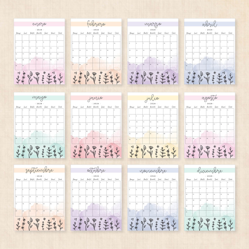 calendario 2028 para imprimir