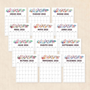 calendario 2028 para imprimir