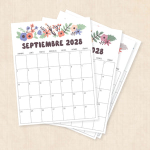 calendario 2028 para imprimir