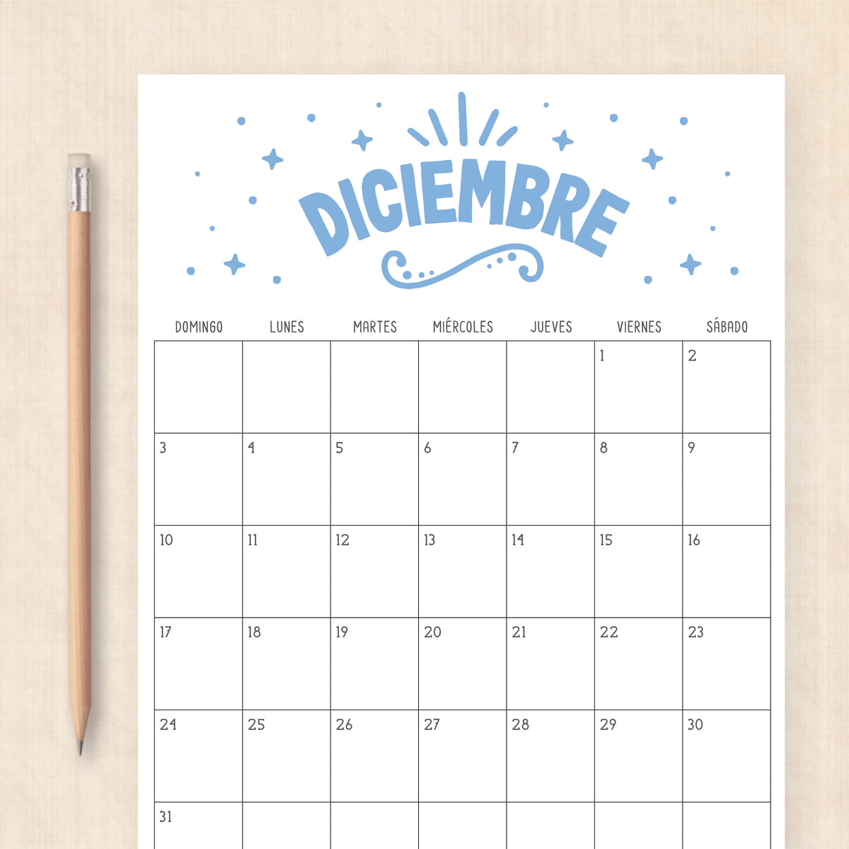 calendario 2028 para imprimir