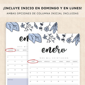 calendario 2028 para imprimir
