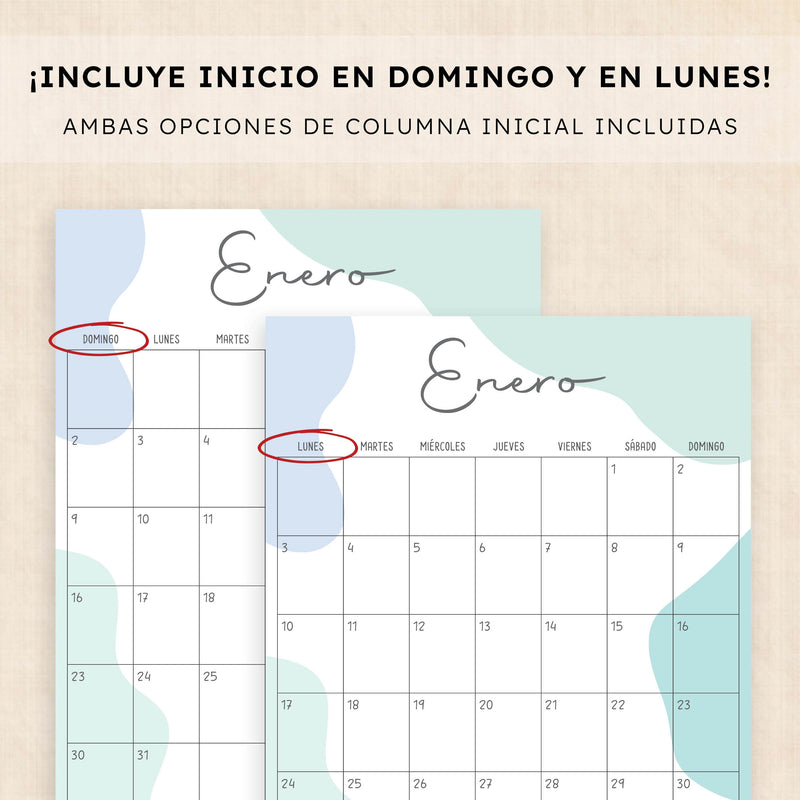 calendario 2028 para imprimir
