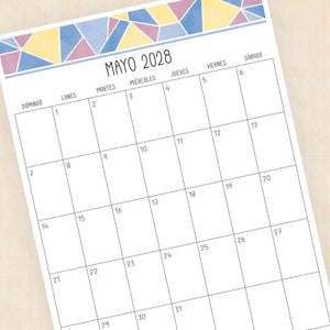 calendario 2028 para imprimir