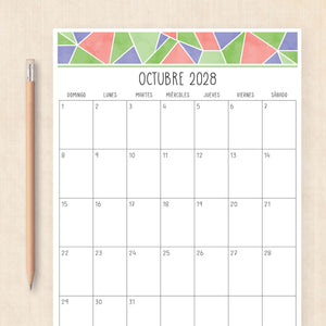calendario 2028 para imprimir