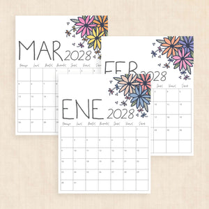 calendario 2028 para imprimir