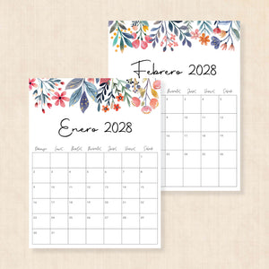 calendario 2028 para imprimir