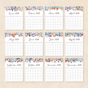 calendario 2028 para imprimir