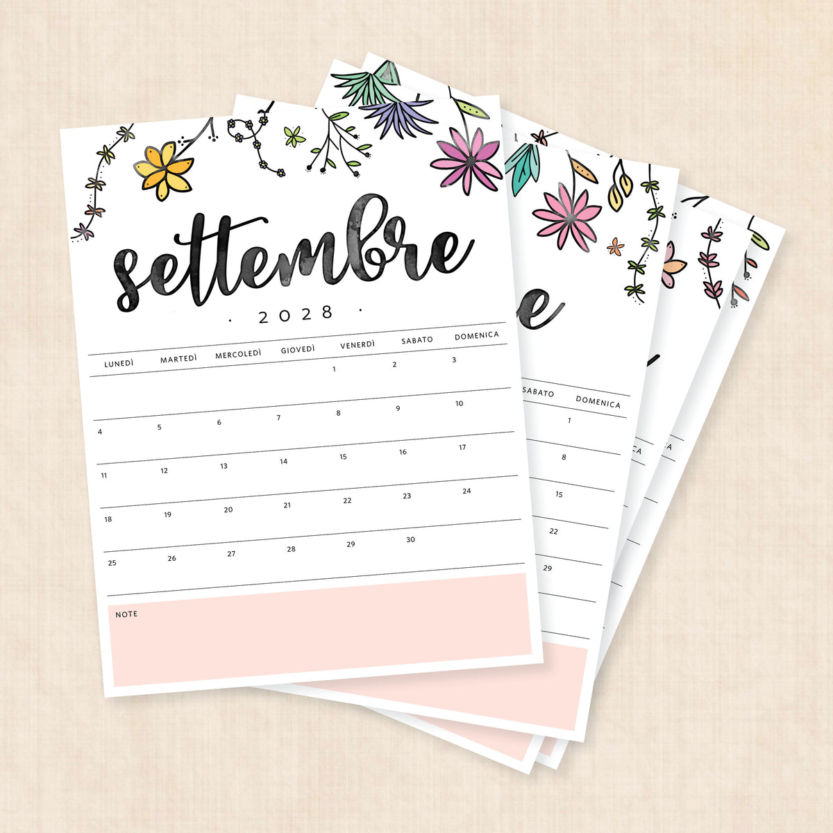 calendario 2028 da stampare