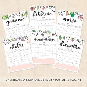 calendario 2028 da stampare