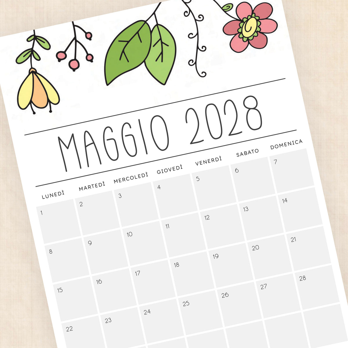 calendario 2028 da stampare