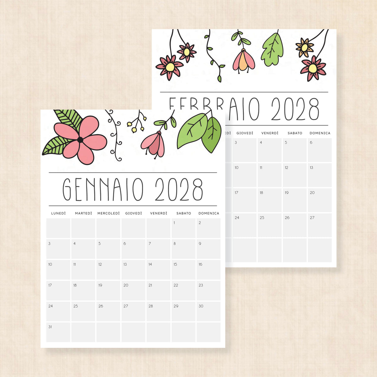 calendario 2028 da stampare