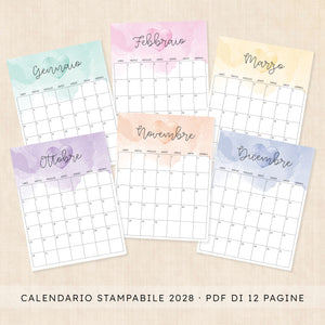 calendario 2028 da stampare