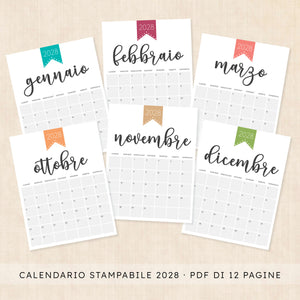 calendario 2028 da stampare