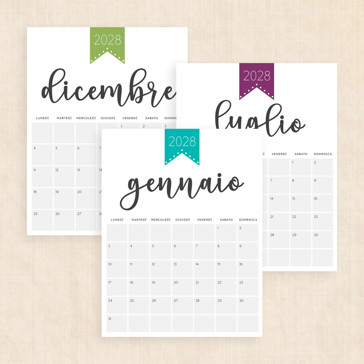 calendario 2028 da stampare