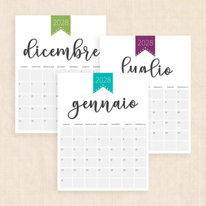 calendario 2028 da stampare