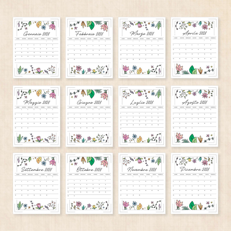 calendario 2028 da stampare