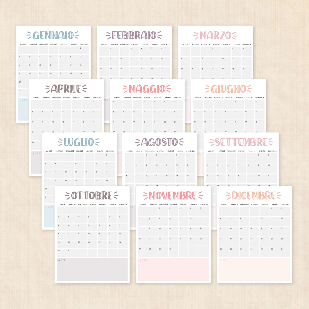 calendario 2028 da stampare