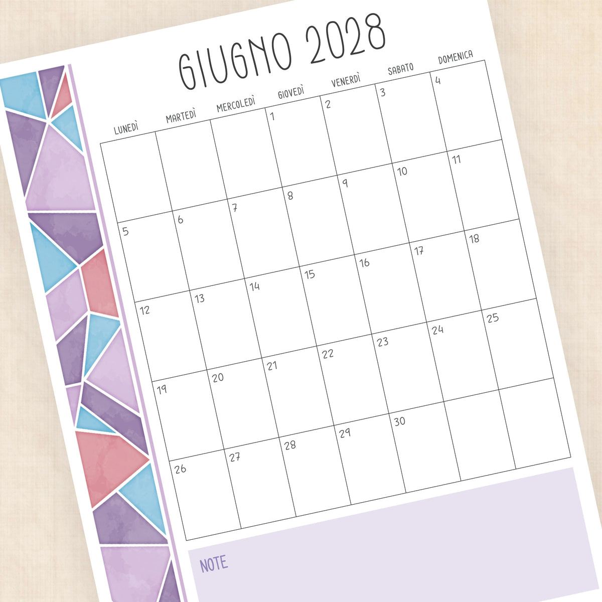 calendario 2028 da stampare