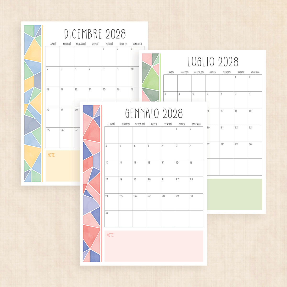 calendario 2028 da stampare