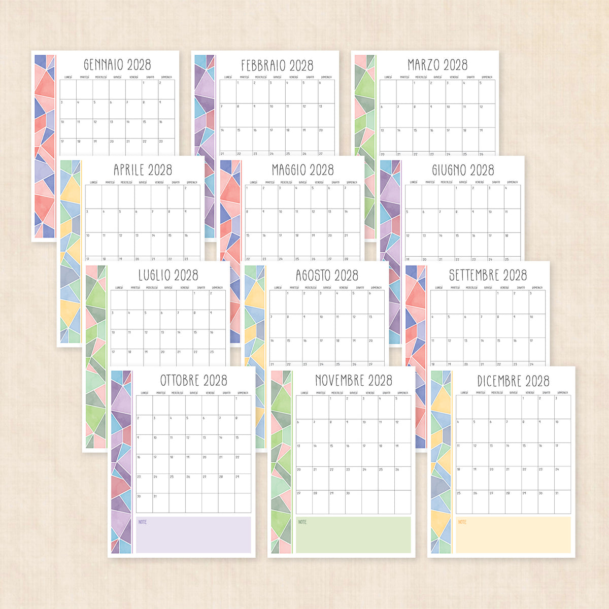 calendario 2028 da stampare