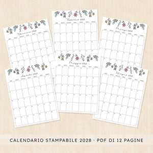 calendario 2028 da stampare
