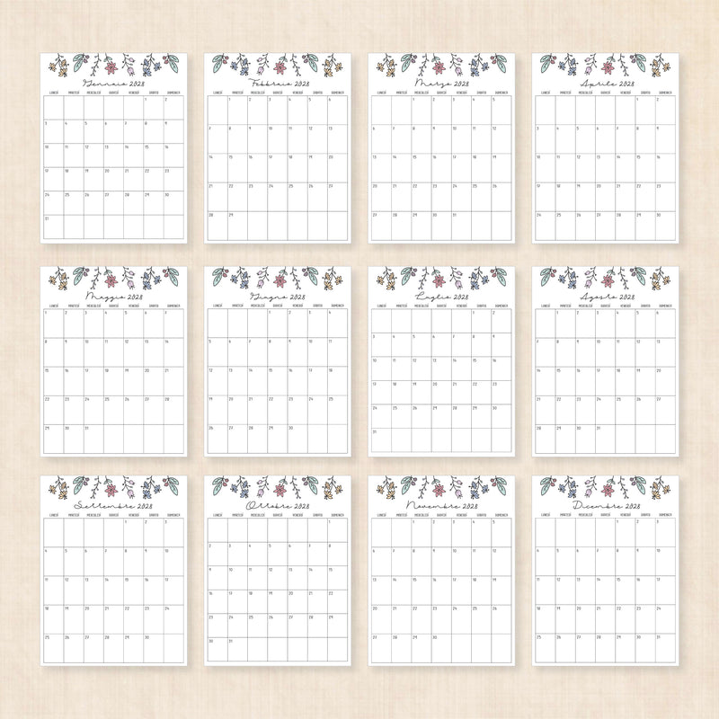 calendario 2028 da stampare