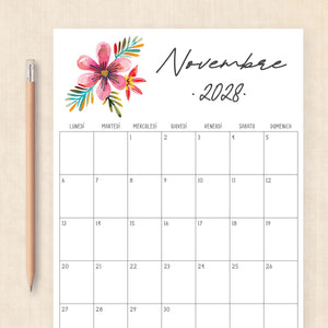 calendario 2028 da stampare