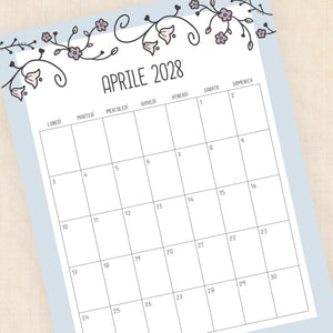 calendario 2028 da stampare
