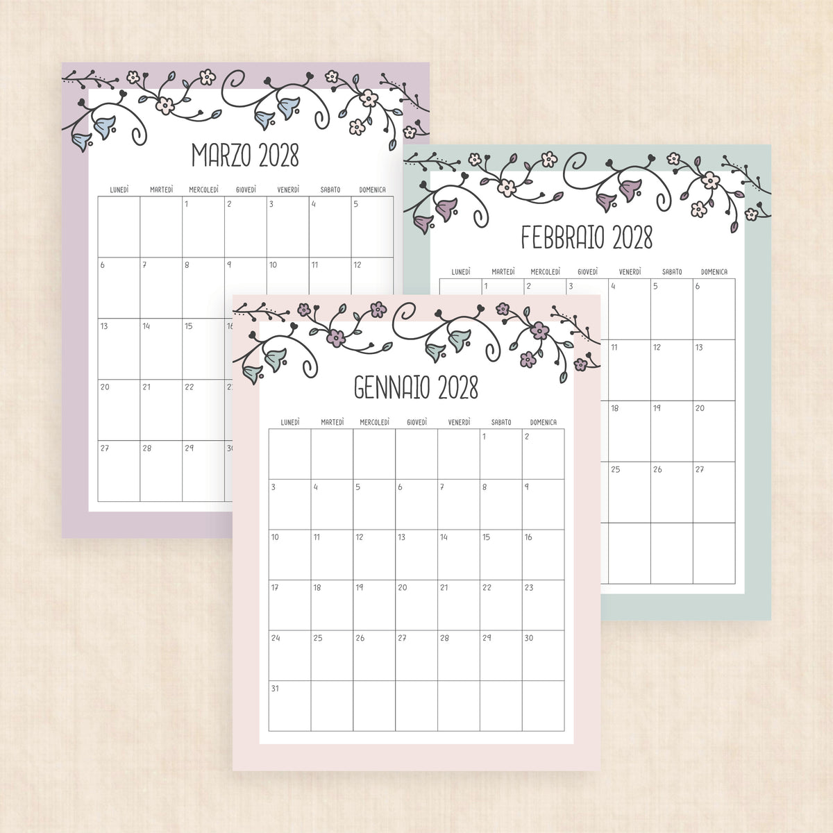 calendario 2028 da stampare