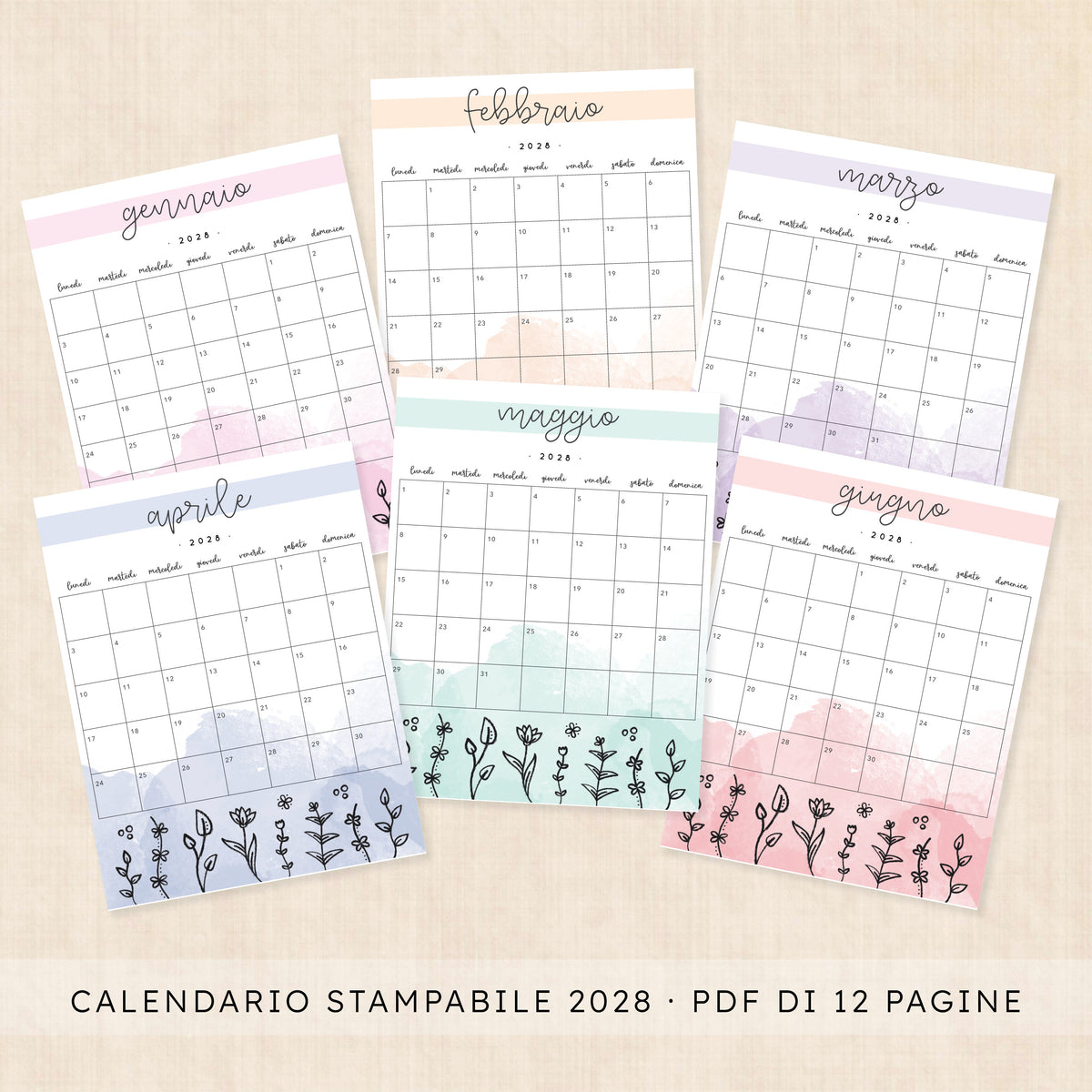 calendario 2028 da stampare