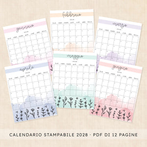 calendario 2028 da stampare