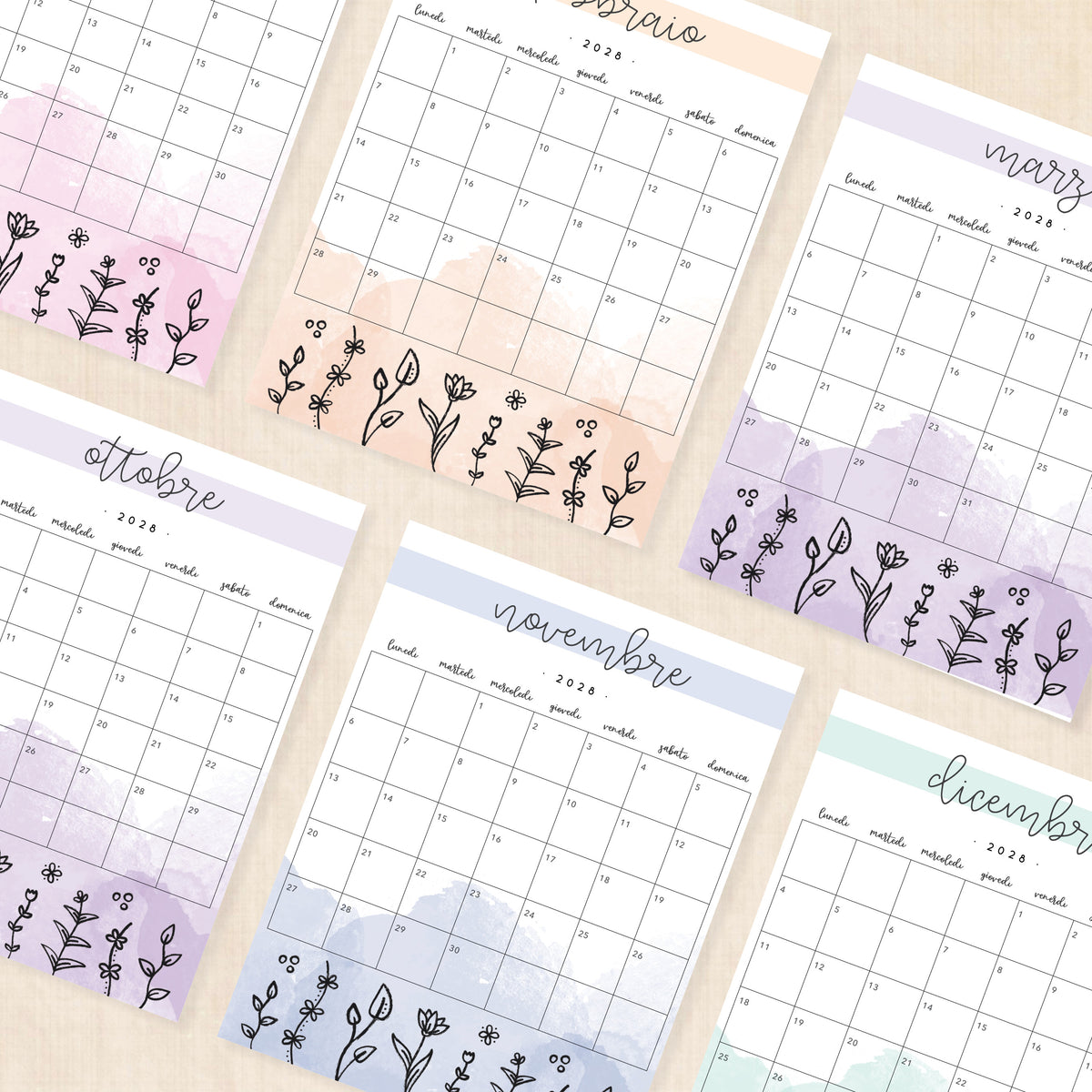calendario 2028 da stampare