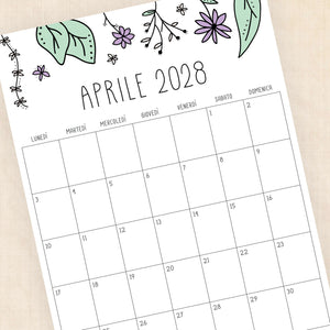 calendario 2028 da stampare