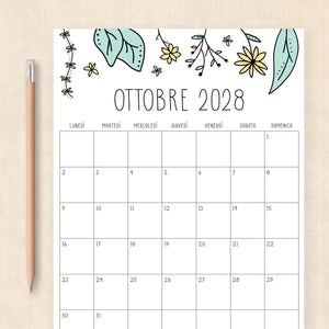 calendario 2028 da stampare