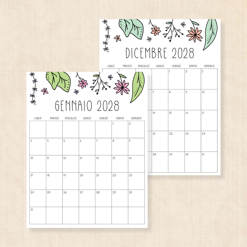 calendario 2028 da stampare