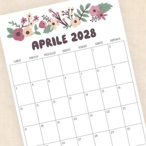 calendario 2028 da stampare