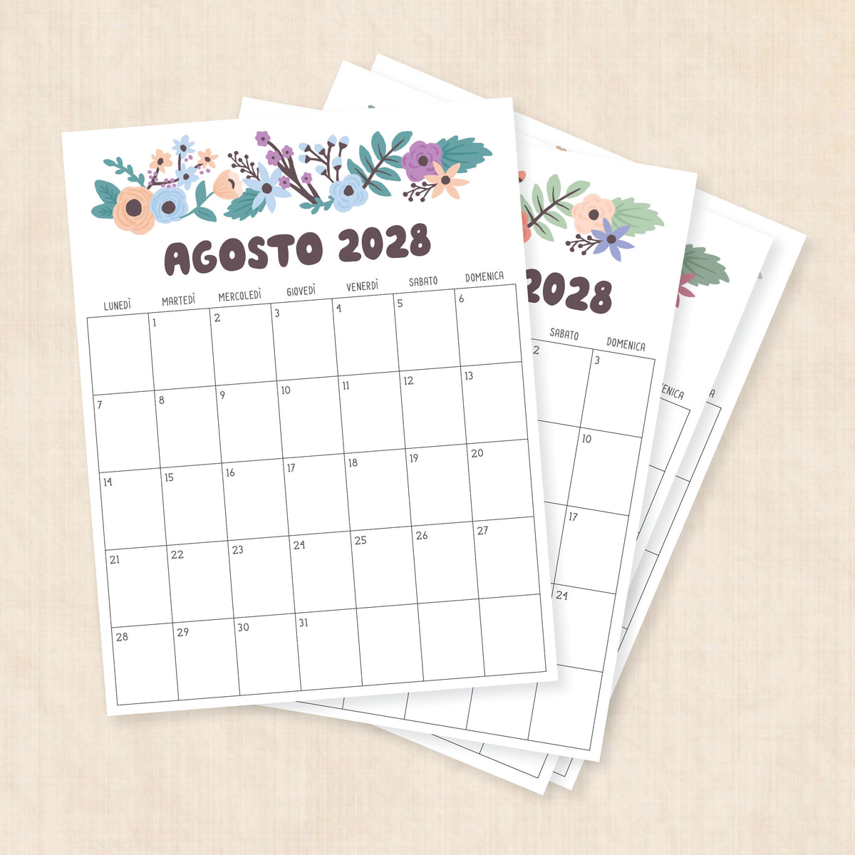 calendario 2028 da stampare