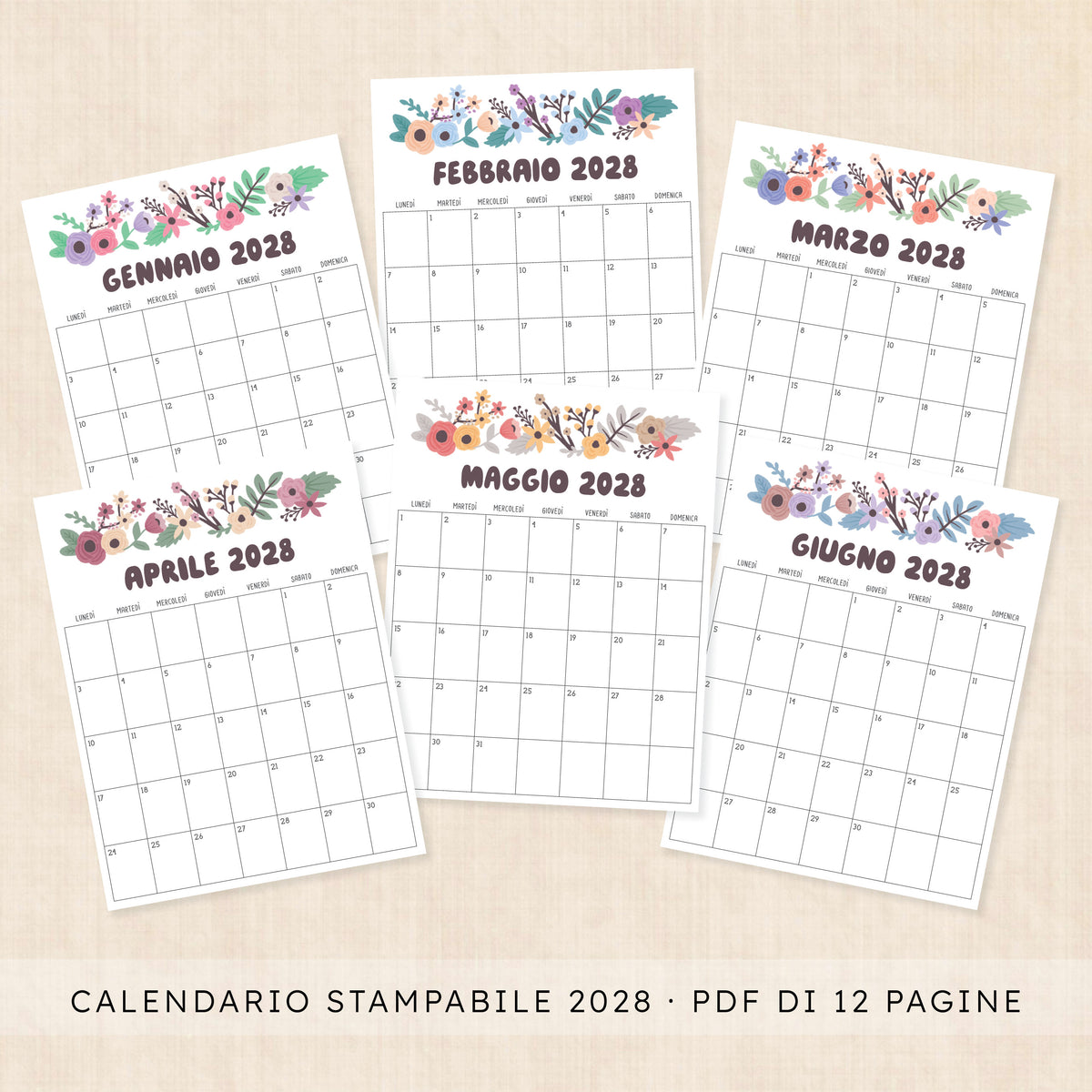 calendario 2028 da stampare